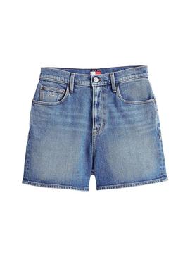 Bermudas Tommy Jeans Mom em denim para mulheres