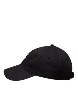 Boné Calvin Klein bordado com monograma preto para mulher.
