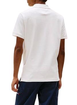 Camisa Tommy Jeans Chest Flag branca para homem