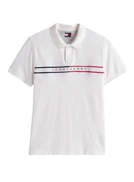 Camisa Tommy Jeans Chest Flag branca para homem