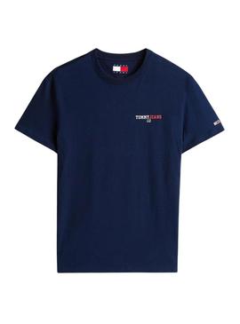 Camiseta Tommy Jeans DNA azul marinho para homens