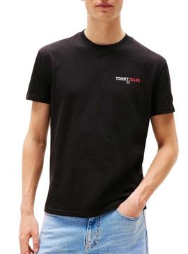 Camiseta Tommy Jeans DNA preta para homem