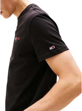 Camiseta Tommy Jeans DNA preta para homem