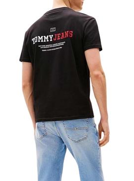 Camiseta Tommy Jeans DNA preta para homem