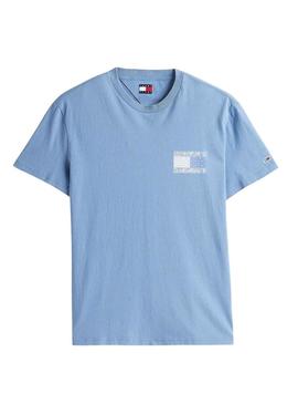 Camiseta oversize Tommy Jeans Paisley azul para homem.