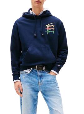 Agasalho Tommy Jeans Twisted azul para homem