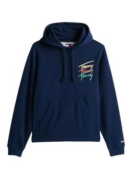 Agasalho Tommy Jeans Twisted azul para homem