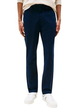 Calça chinesa Tommy Jeans Austin azul marinho para homem.