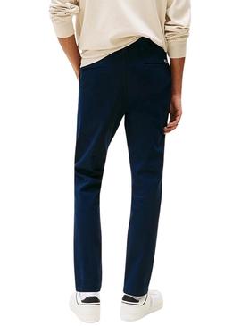 Calça chinesa Tommy Jeans Austin azul marinho para homem.
