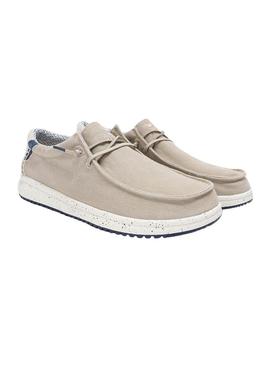 Sapatos Walkin Pitas Nias bege para homem.