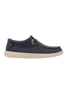 Sapatos Wallabi Walkin Pitas azul marinho para homens.