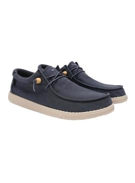 Sapatos Wallabi Walkin Pitas azul marinho para homens.