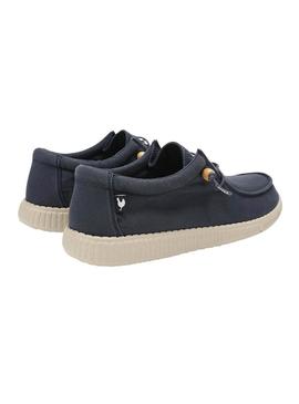 Sapatos Wallabi Walkin Pitas azul marinho para homens.