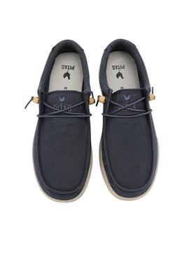 Sapatos Wallabi Walkin Pitas azul marinho para homens.