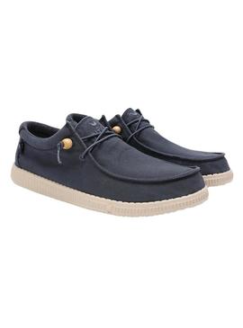Sapatos Wallabi Walkin Pitas azul marinho para homens.