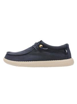 Sapatos Wallabi Walkin Pitas azul marinho para homens.
