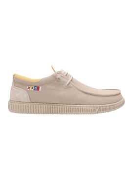 Sapatos Walkin Pitas Deck bege para homem