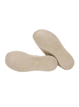 Sapatos Walkin Pitas Deck bege para homem