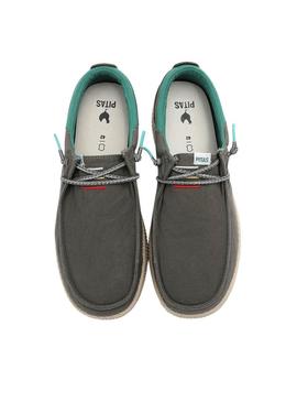 Sapatos Walkin Pitas Deck cinza para homem.