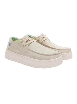 Sapatilhas Walkin Pitas Poppy bege para mulher