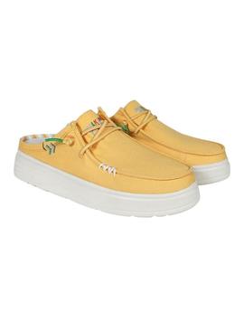 Tamancos Walkin Pitas Caparica amarelo para mulher