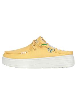 Tamancos Walkin Pitas Caparica amarelo para mulher