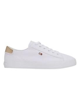 Tênis Tommy Hilfiger Vulc branco para mulher.