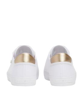 Tênis Tommy Hilfiger Vulc branco para mulher.