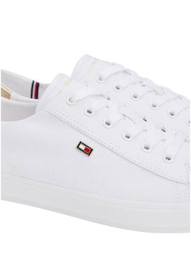 Tênis Tommy Hilfiger Vulc branco para mulher.