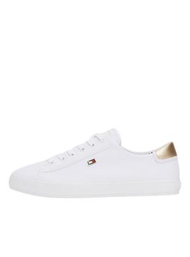 Tênis Tommy Hilfiger Vulc branco para mulher.