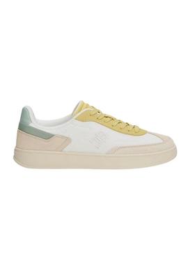 Sapatilhas Tommy Jeans Heritage pastel para mulher.