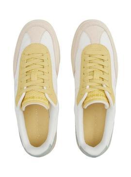 Sapatilhas Tommy Jeans Heritage pastel para mulher.