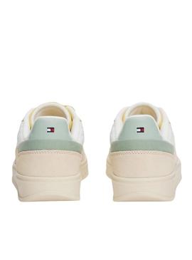 Sapatilhas Tommy Jeans Heritage pastel para mulher.