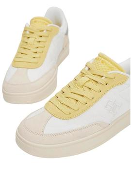 Sapatilhas Tommy Jeans Heritage pastel para mulher.
