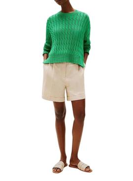 Sandálias Tommy Hilfiger Webbing bege para mulheres