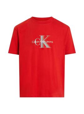 Camiseta Calvin Klein Jeans Monologo vermelho para homem