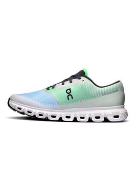 Sapatilhas On Cloud 6 verde e azul para homem.