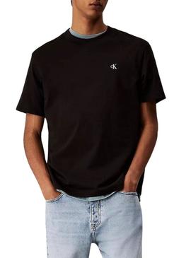 Camiseta Calvin Klein Jeans Pintado preto para homem
