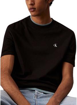 Camiseta Calvin Klein Jeans Pintado preto para homem