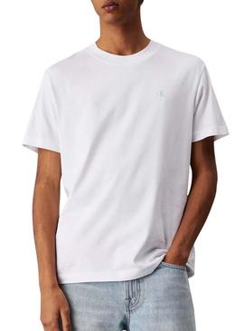 Camiseta Calvin Klein Jeans Pintada branca para homem.