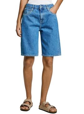 Bermudas Pepe Jeans de ganga para mulher.