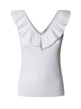 Camiseta Pepe Jeans Millie branca para mulher.