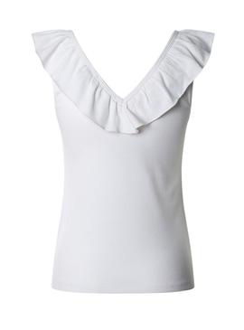 Camiseta Pepe Jeans Millie branca para mulher.