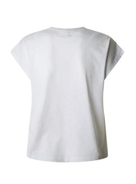 Camiseta Pepe Jeans Viti branca para mulher.