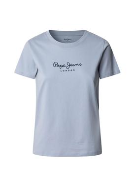 Camiseta Pepe Jeans Macy azul para mulher