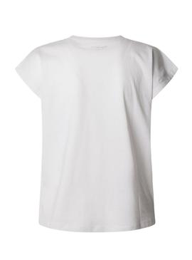 Camisa Pepe Jeans Blooma branca para mulher.
