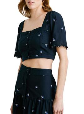 Top Pepe Jeans Energy azul marino para mulher