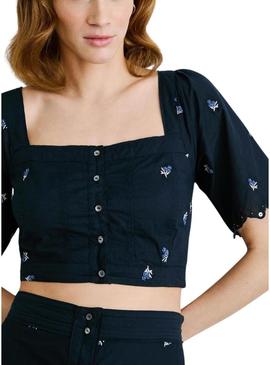 Top Pepe Jeans Energy azul marino para mulher