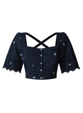 Top Pepe Jeans Energy azul marino para mulher