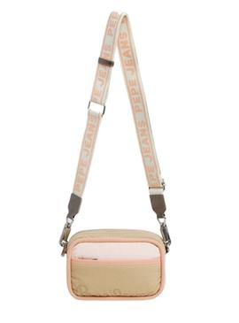 Bolsa Pepe Jeans Brianae Bloom bege para mulher
